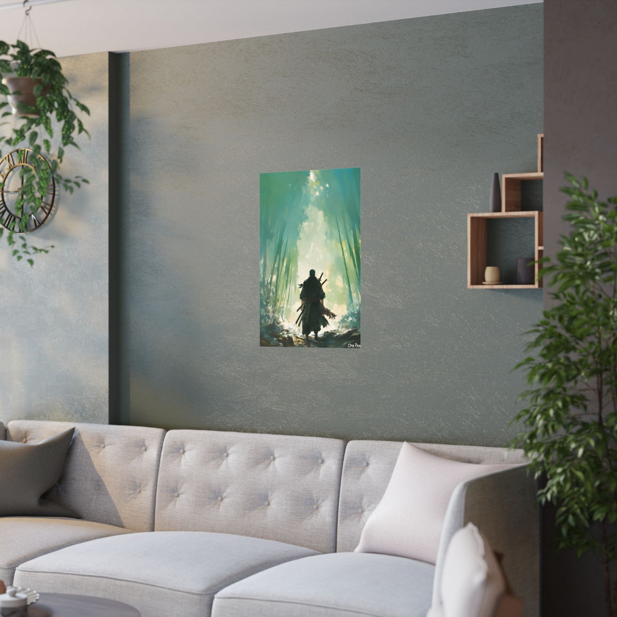 One Piece Roronoa Zoro Forest Anime Poster