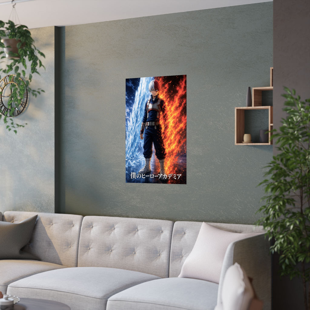 My Hero Academia G2 Todoroki Icefire Anime Poster