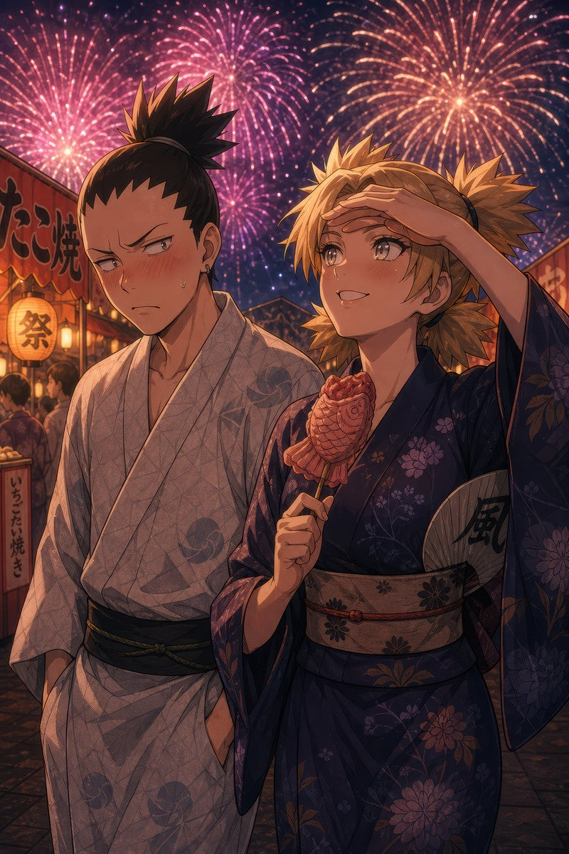 Naruto Nik01Fireworks Shikamaru Temari Fireworks Festival Ghibli Dreamy Festival