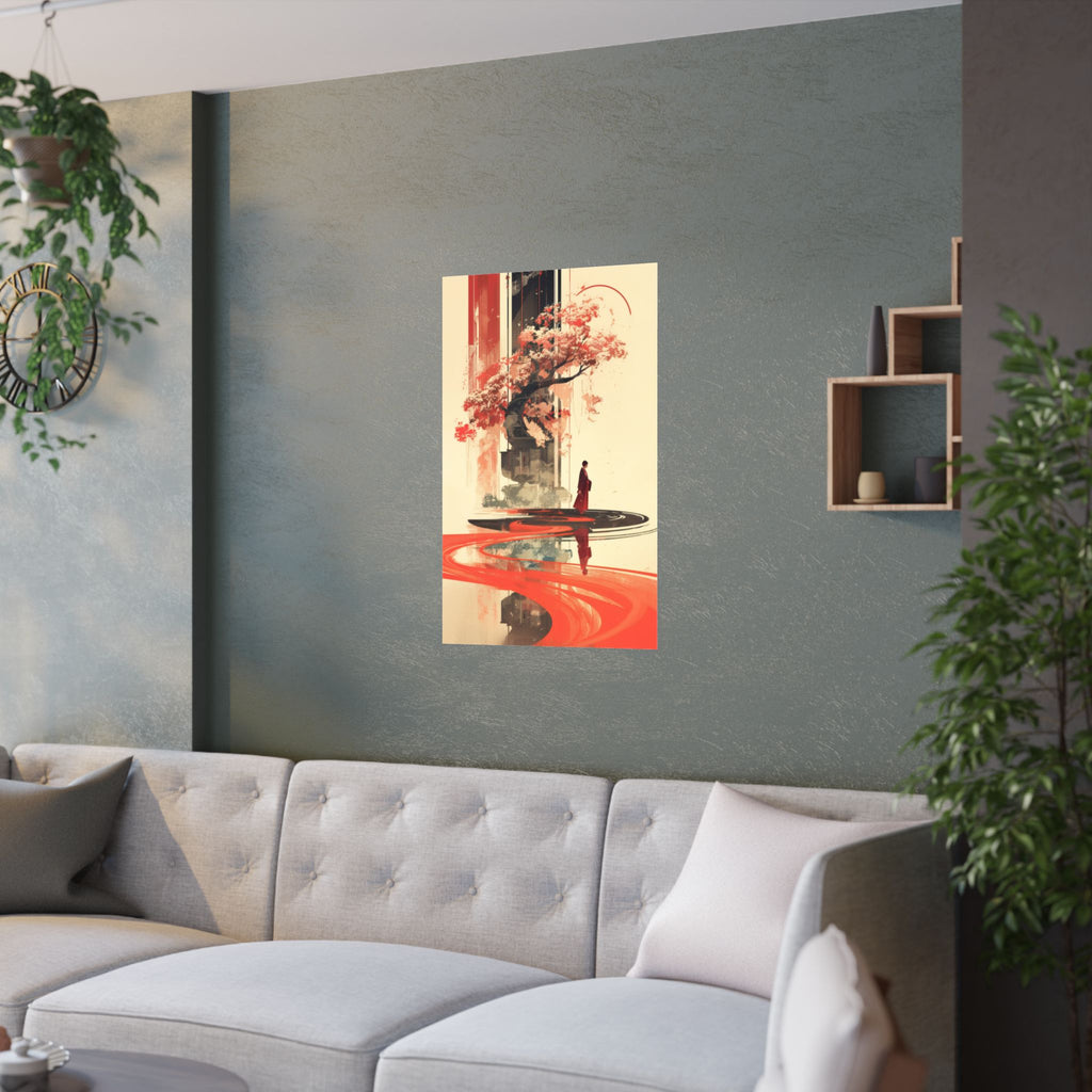 Truth Sincerity - Red Tree Art Anime Poster