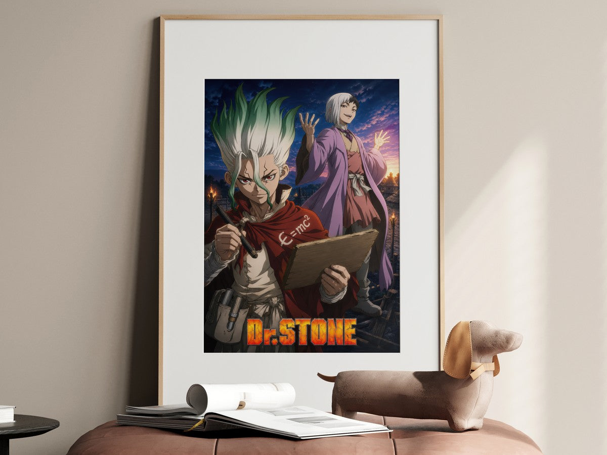 Dr. Stone P17 Senku Gen Mentalist Anime Poster