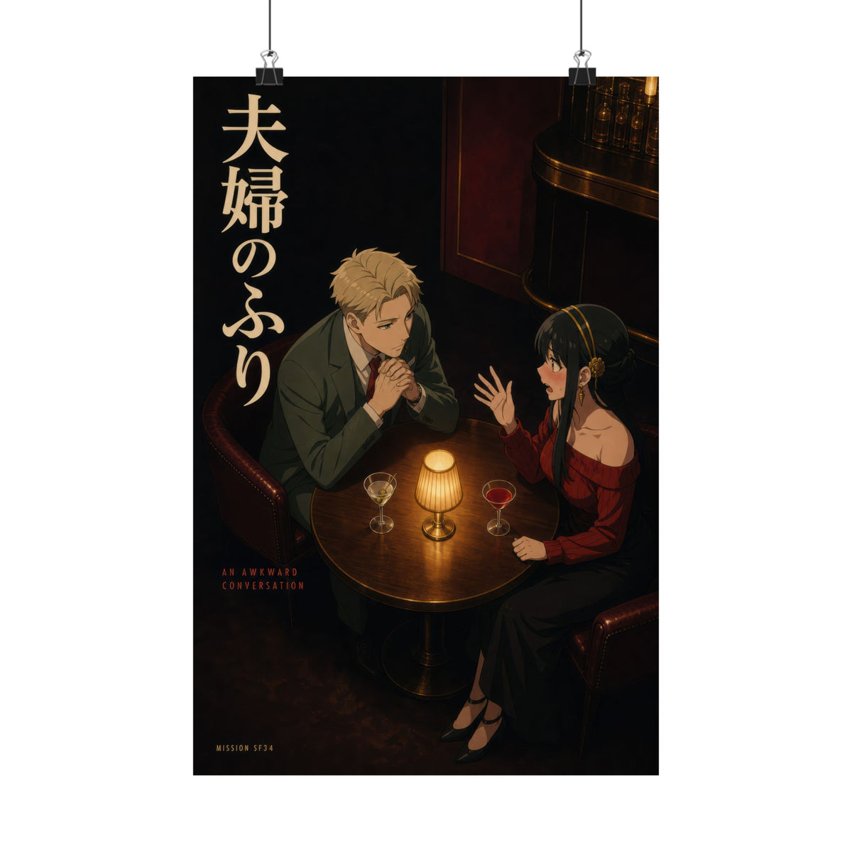 Loid Yor Spy x Family Anime Poster Bar Honest Talk Simplified Jazz Editorial