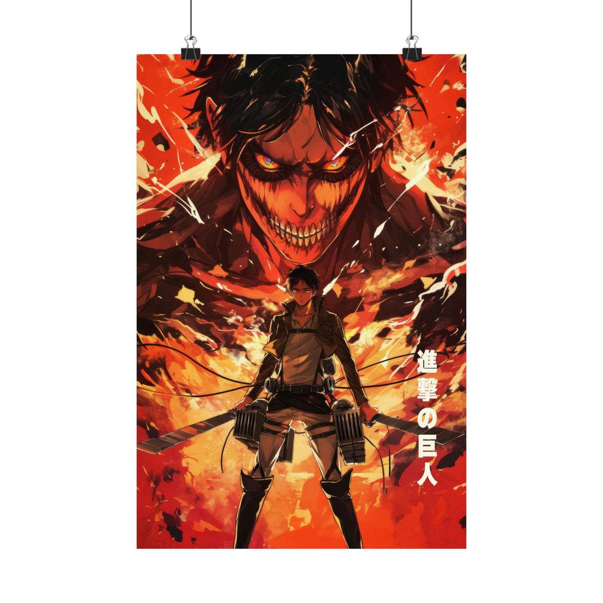 Eren Jaeger Attack on Titan Anime Poster