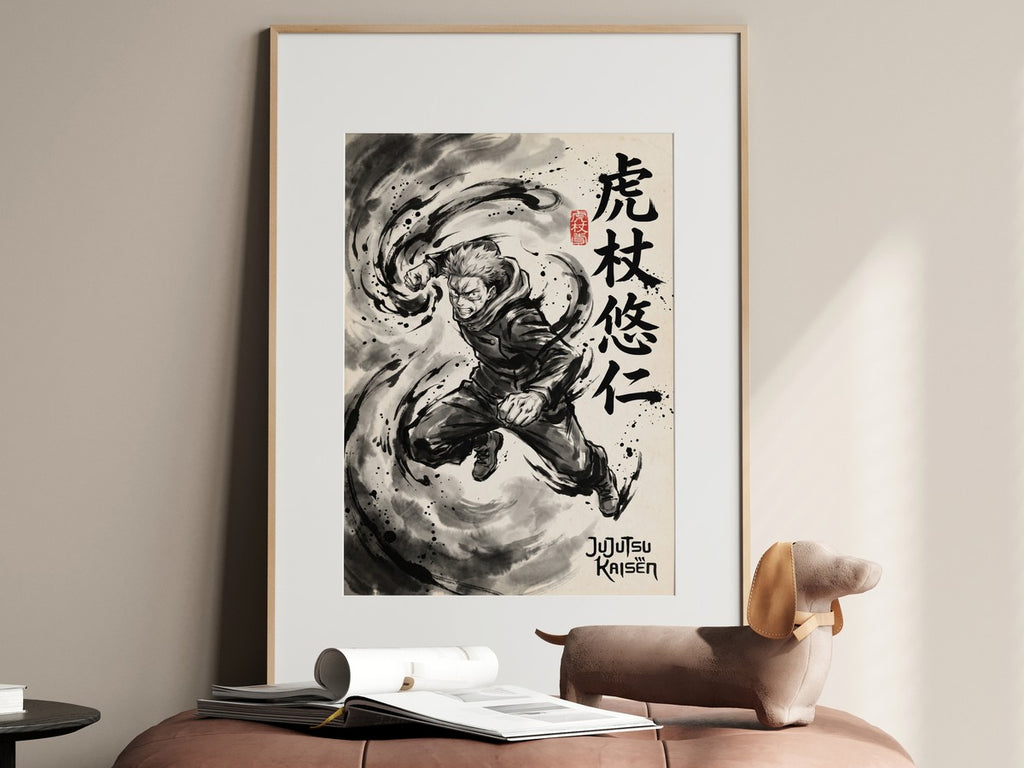 Jujutsu Kaisen Yuji Itadori Black Flash Anime Poster