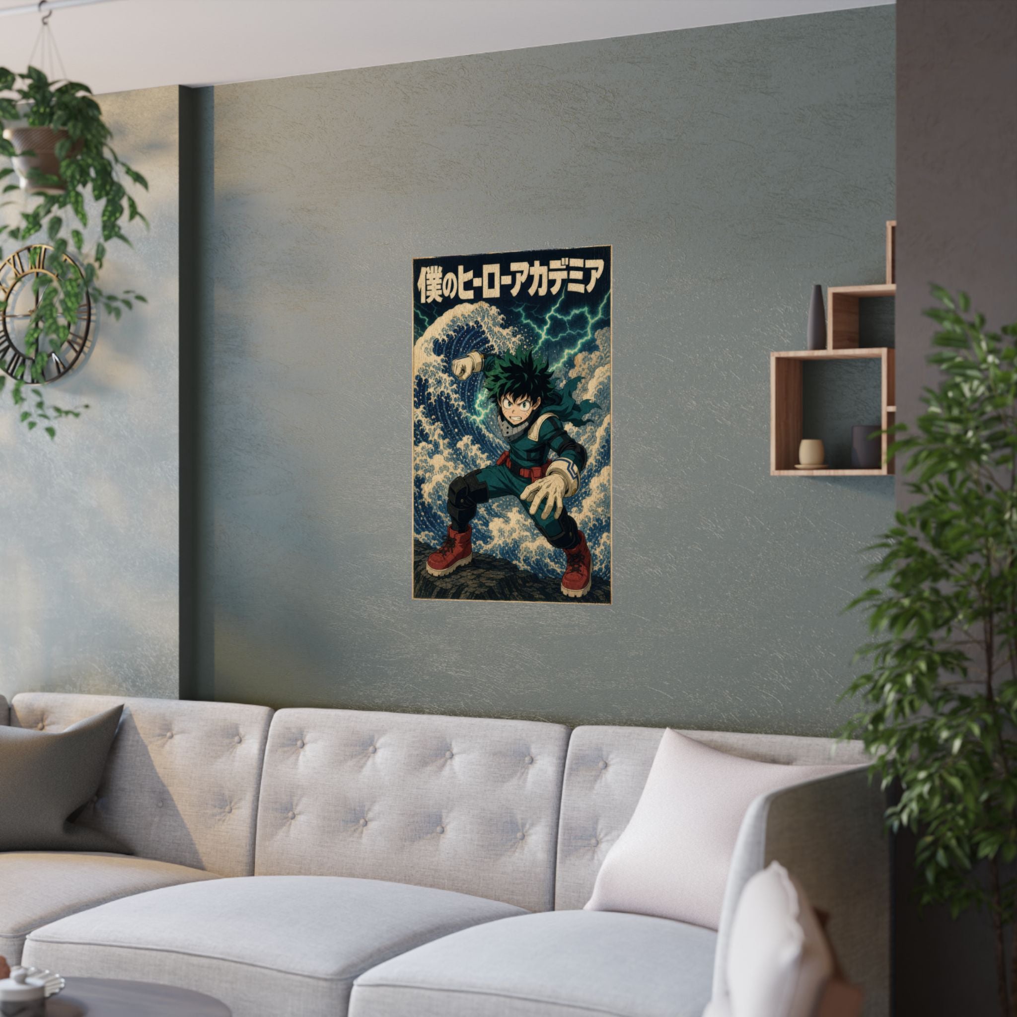 My Hero Academia G8 Deku Ukiyoe Smash Anime Poster
