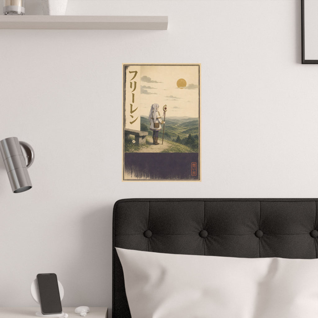 Frieren Fr07 Memory Valley Vintage Minimal Anime Poster
