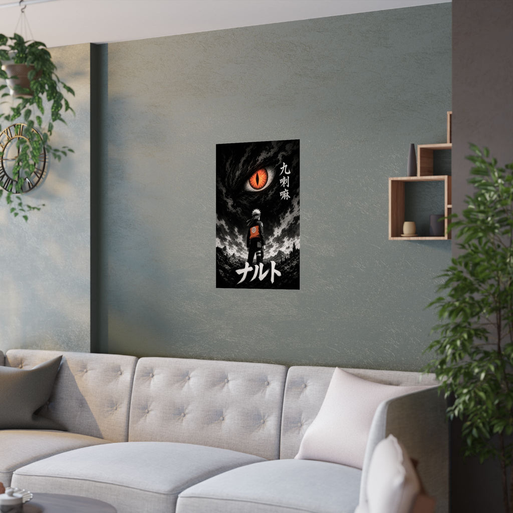 Naruto Nrw01 Naruto Kurama Bw Minimal Winner Format Anime Poster
