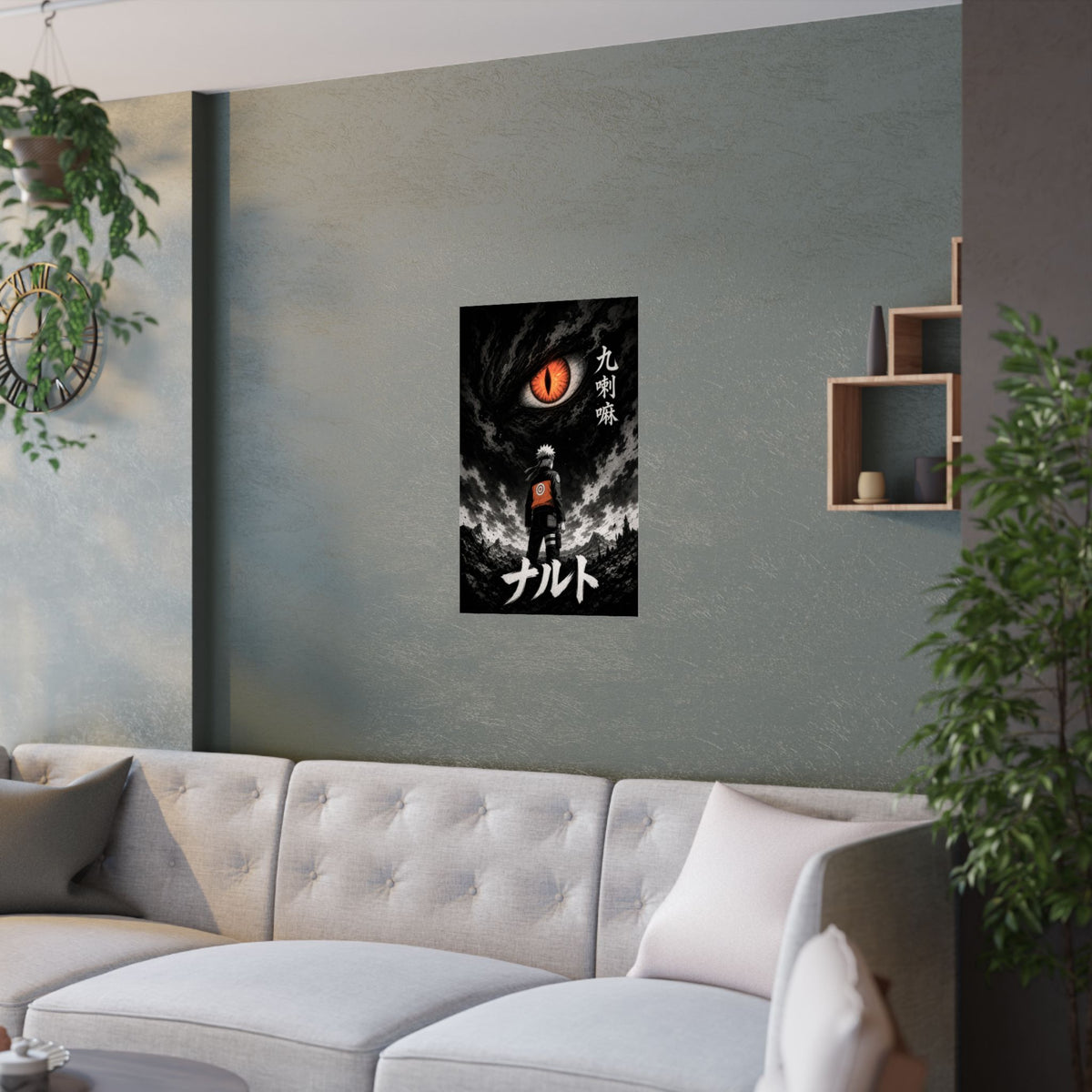 Naruto Nrw01 Naruto Kurama Bw Minimal Winner Format Anime Poster