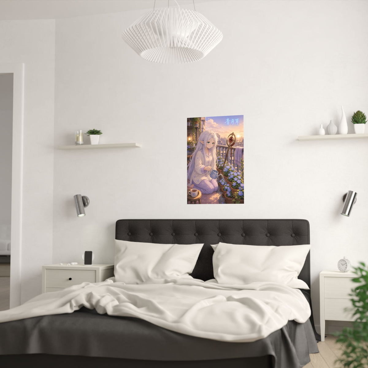 Frieren Fr39 Blue Moon Balcony Anime Poster