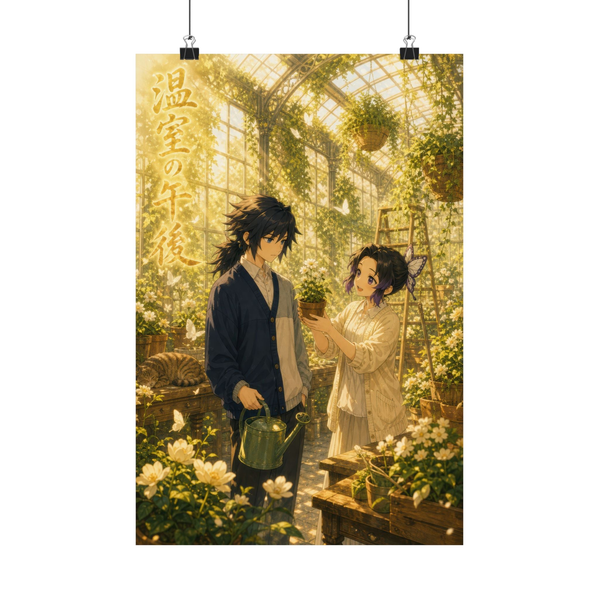 Demon Slayer Giyu Shinobu Dreamy Greenhouse Anime Poster