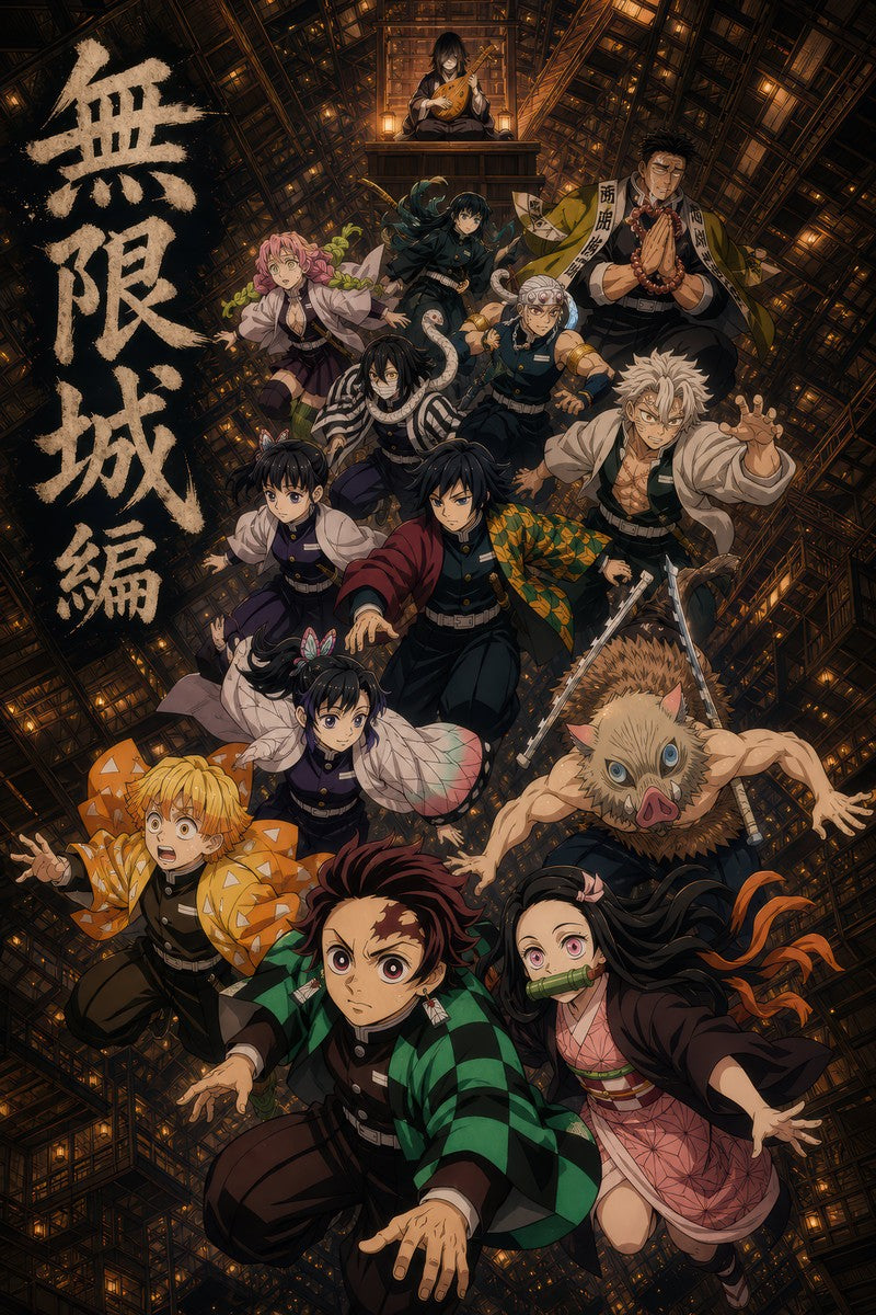 Demon Slayer The Fall Infinity Castle One Sheet Anime Poster