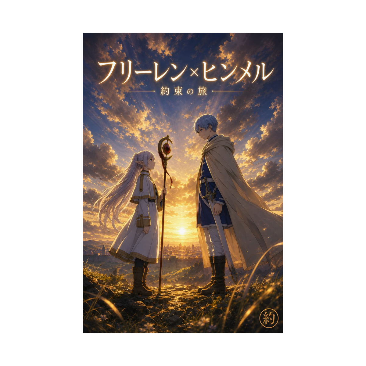 Frieren Fr21 Himmel Cinematic Anime Poster