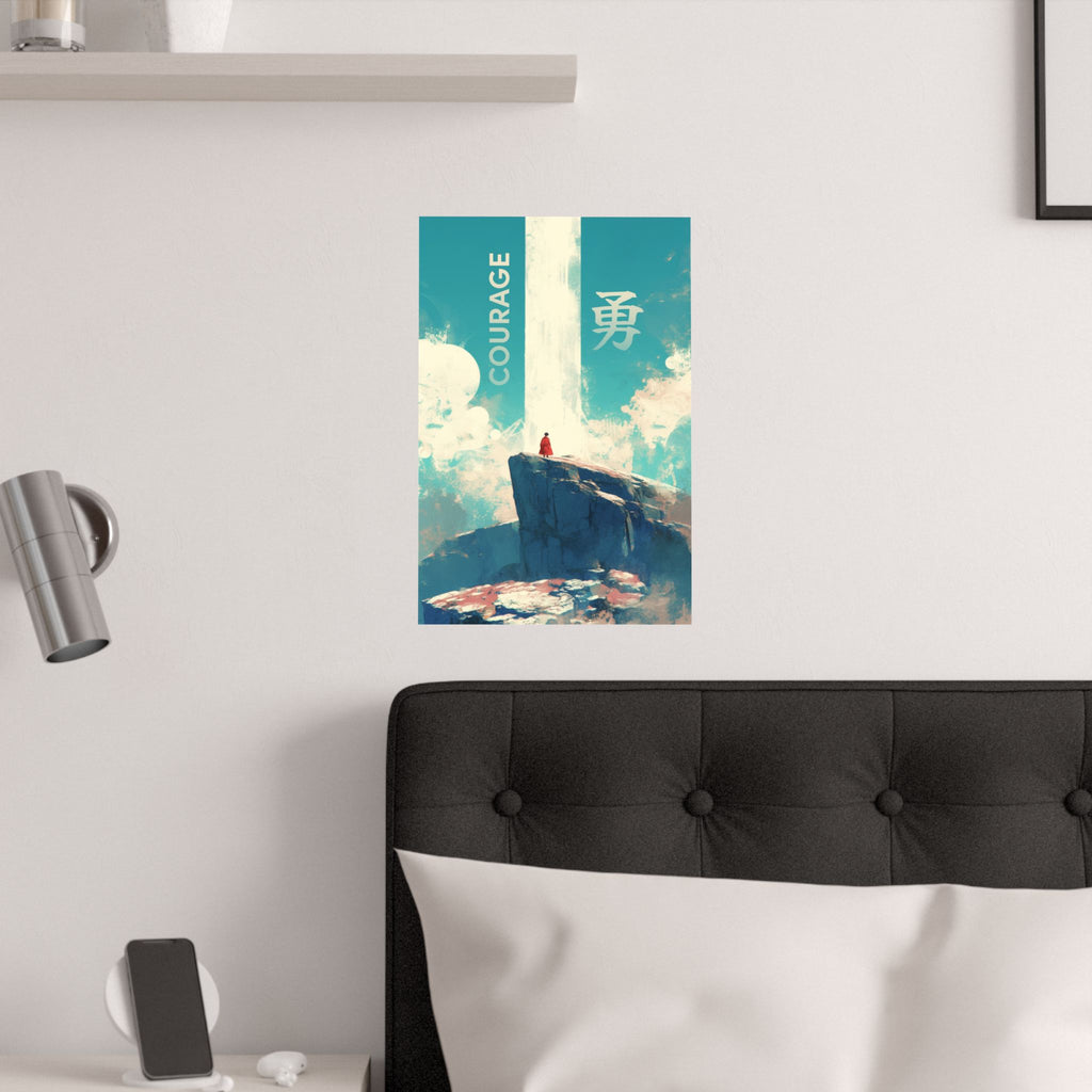 Courage Waterfall Anime Poster