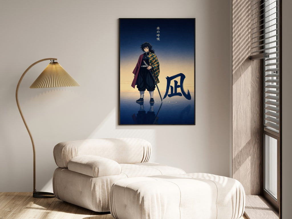 Demon Slayer Giyu Nagi Minimal Still Water Anime Poster