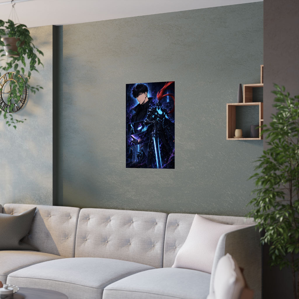 Solo Leveling Sl59 Jinwoo Igris Anime Editorial Anime Poster