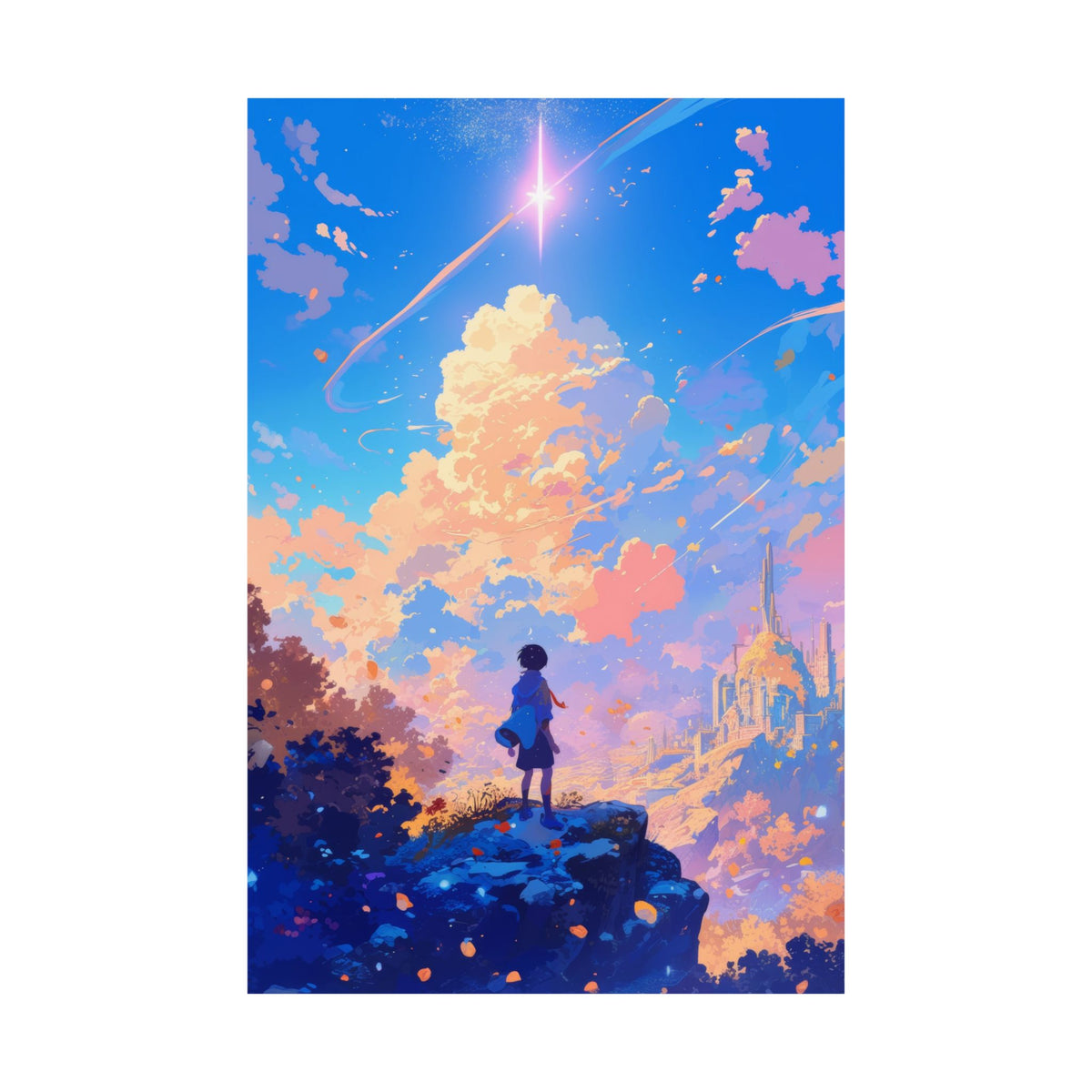 Dream - Clouds and Star Anime Poster