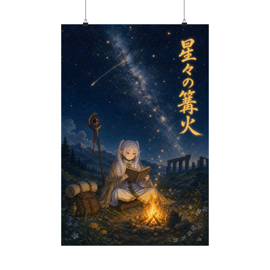 Frieren Fr02 Campfire Stars Anime Poster
