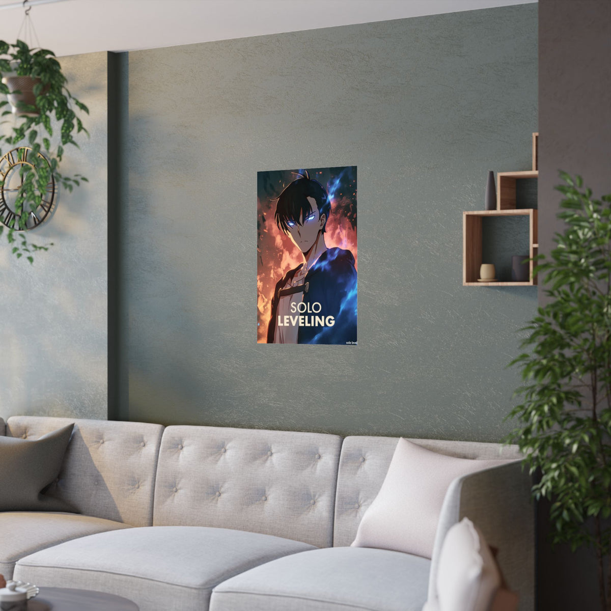 Solo Leveling Jinwoo Cave Anime Poster