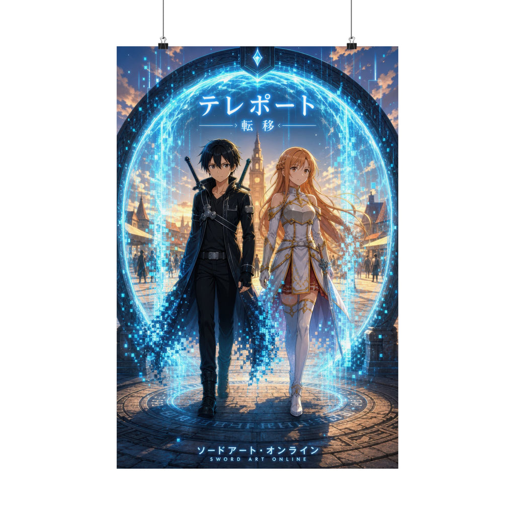 Sword Art Online Sao09 Teleport Gate Plaza Dark Fantasy Key Visual Anime Poster