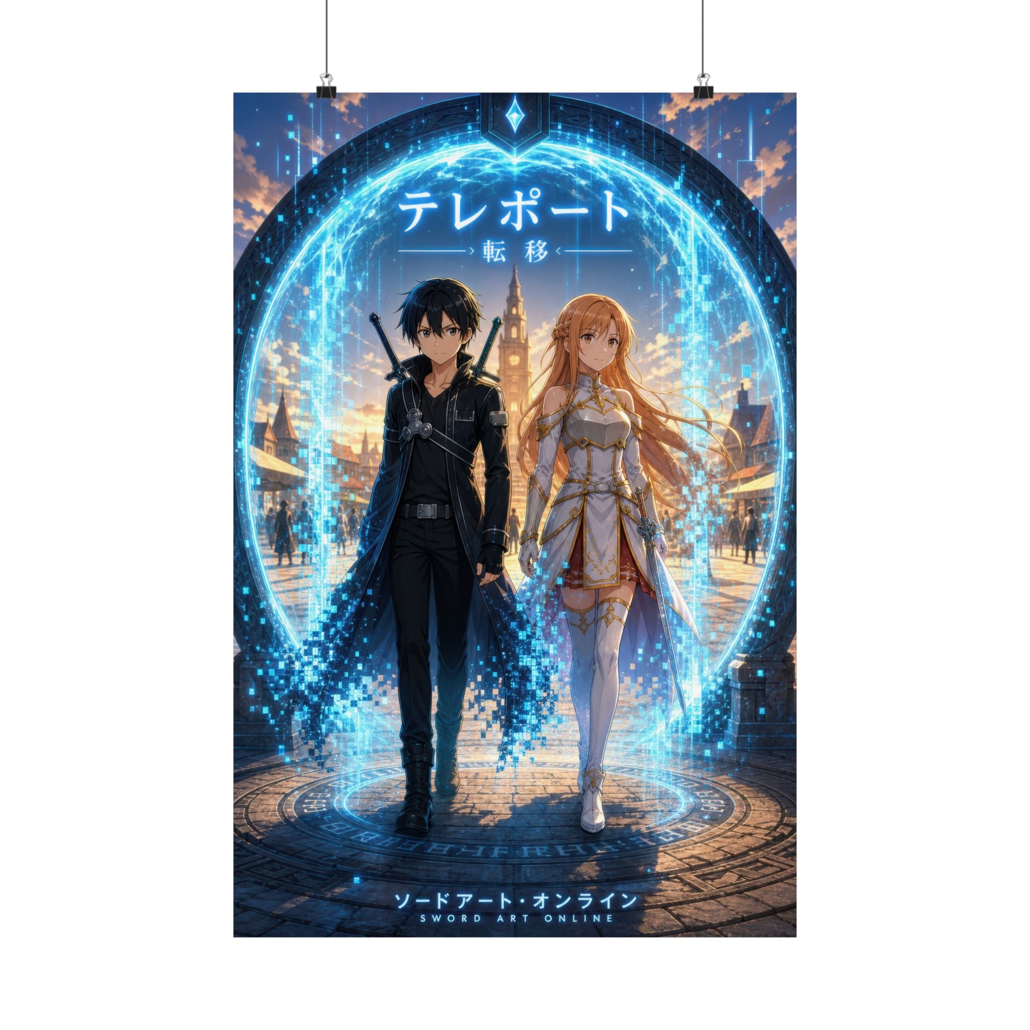 Sword Art Online Sao09 Teleport Gate Plaza Dark Fantasy Key Visual Anime Poster