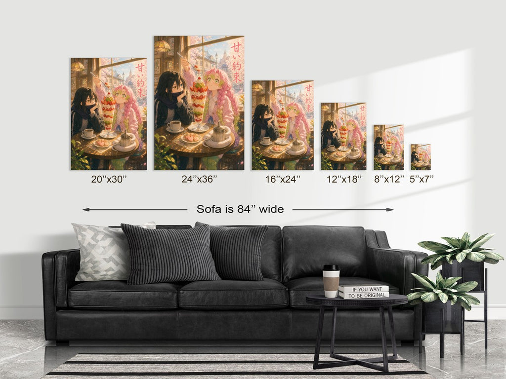 Demon Slayer Obanai Mitsuri Dreamy Parfait Cafe Anime Poster