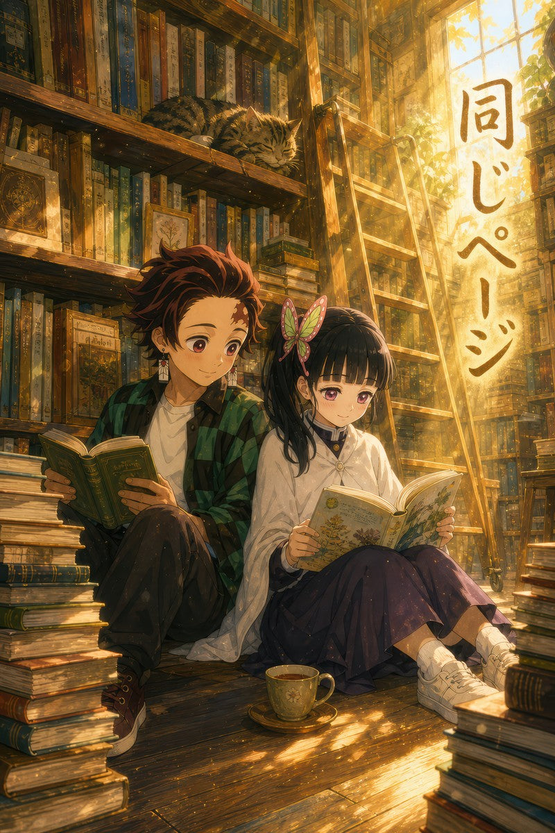 Demon Slayer Tanjiro Kanao Dreamy Bookstore Anime Poster