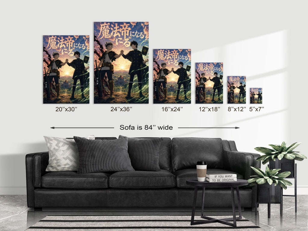 Poster on sofa