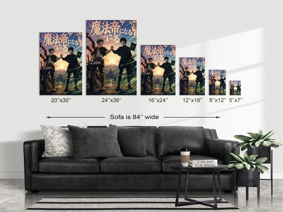 Poster on sofa