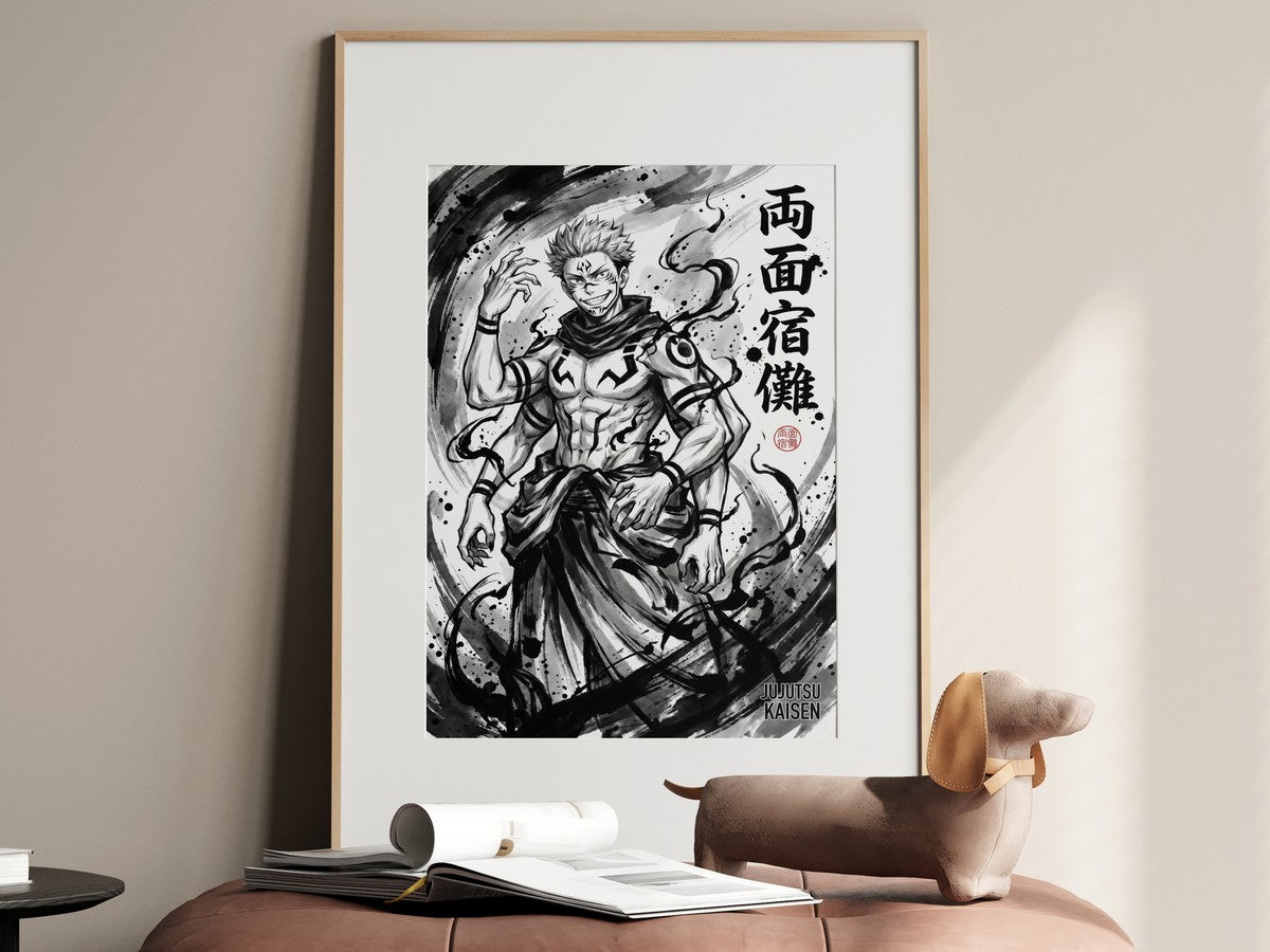 Jujutsu Kaisen Sukuna Malevolent Shrine Anime Poster