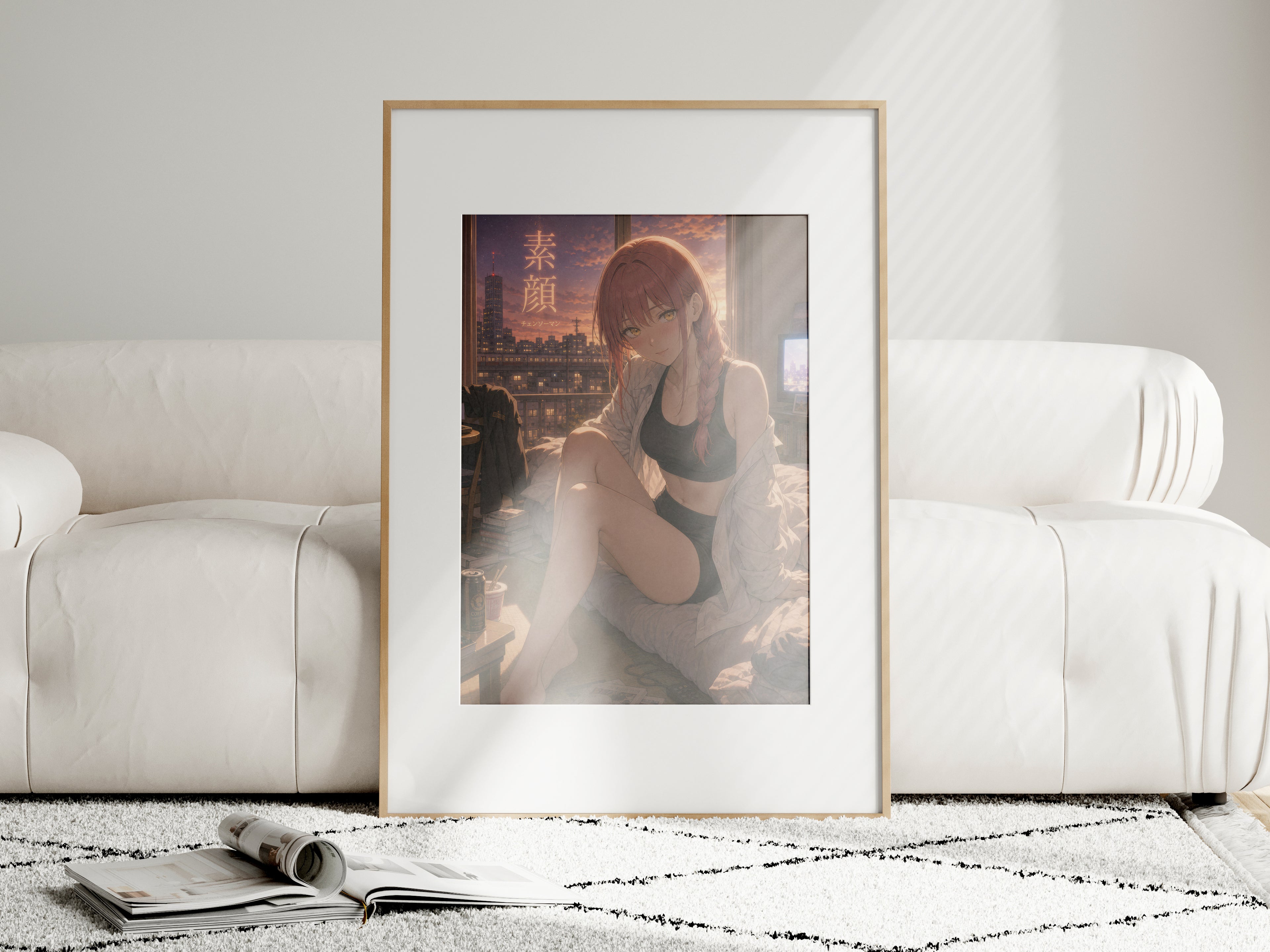 Makima Blush Chainsaw Man Anime Poster Dusk Apartment Shirt Art Print