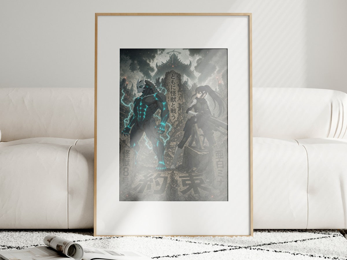 Kaiju No. 8 Kj8 F02 Kafka Mina Side By Side Fandom Canon Anime Poster