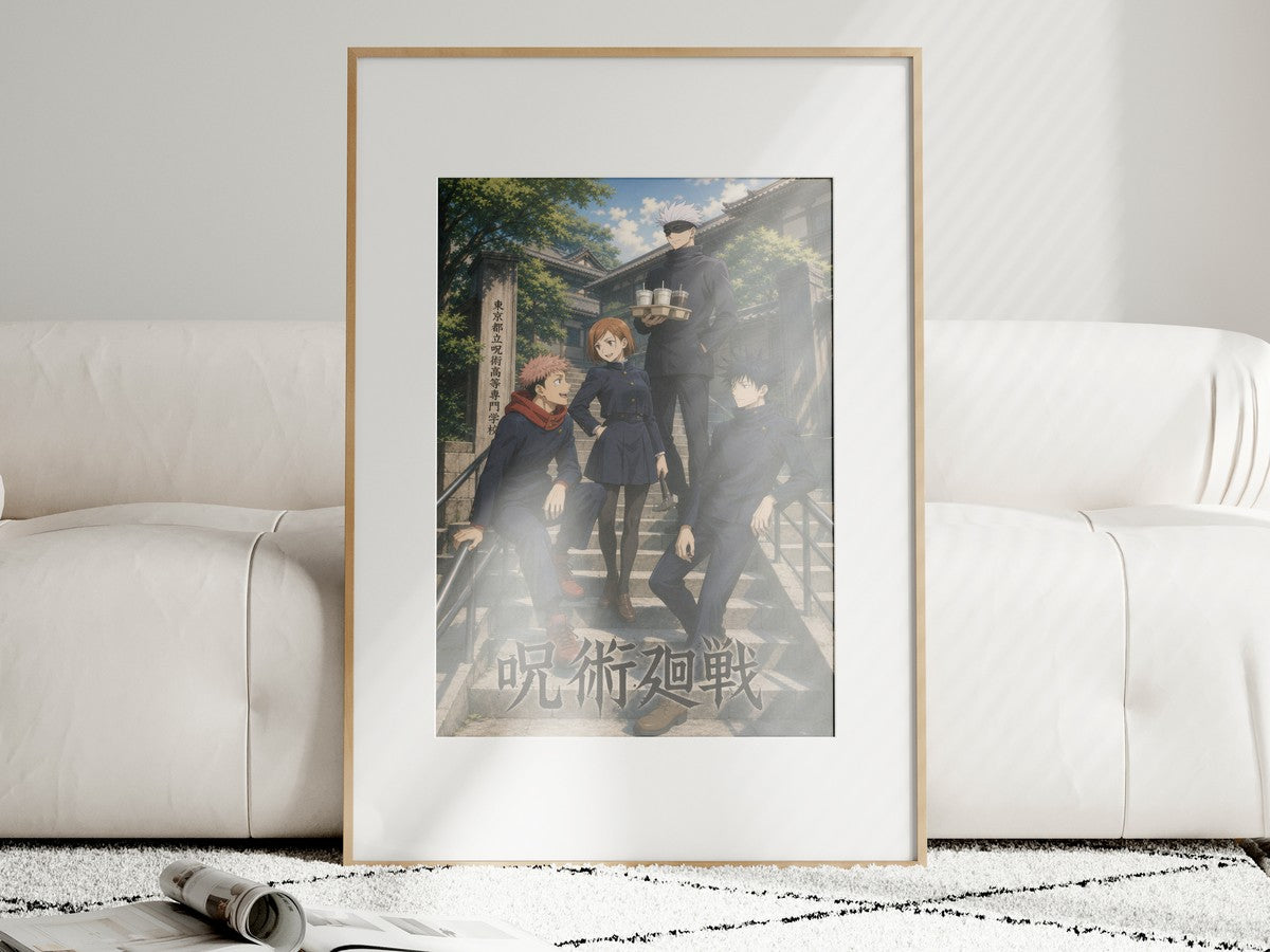 Jjk-Official-Kv-Pilot Core-Four-School-Stairs Gpt-Image-2 Pixazo Medium V01 Anim