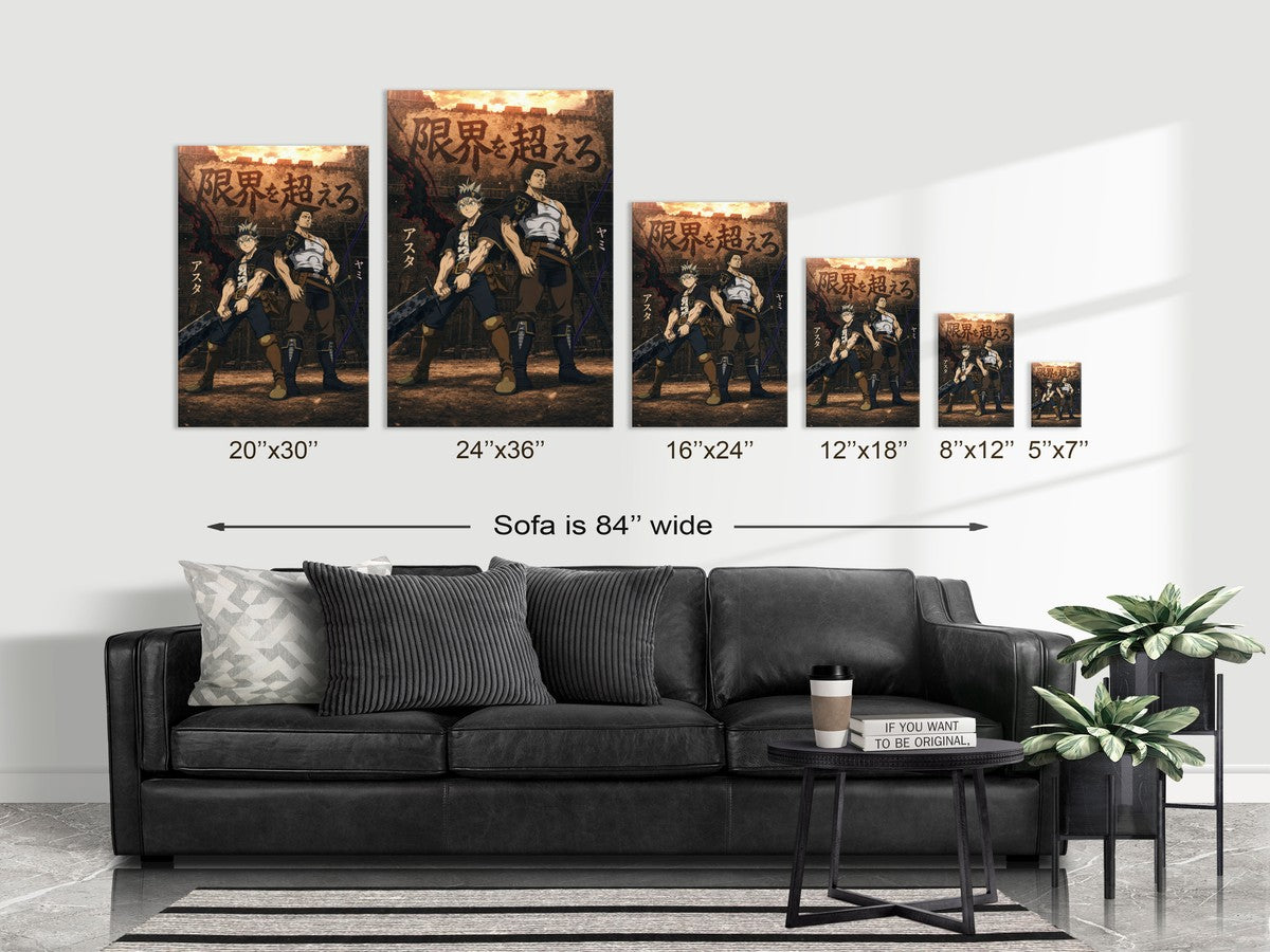 Poster on sofa