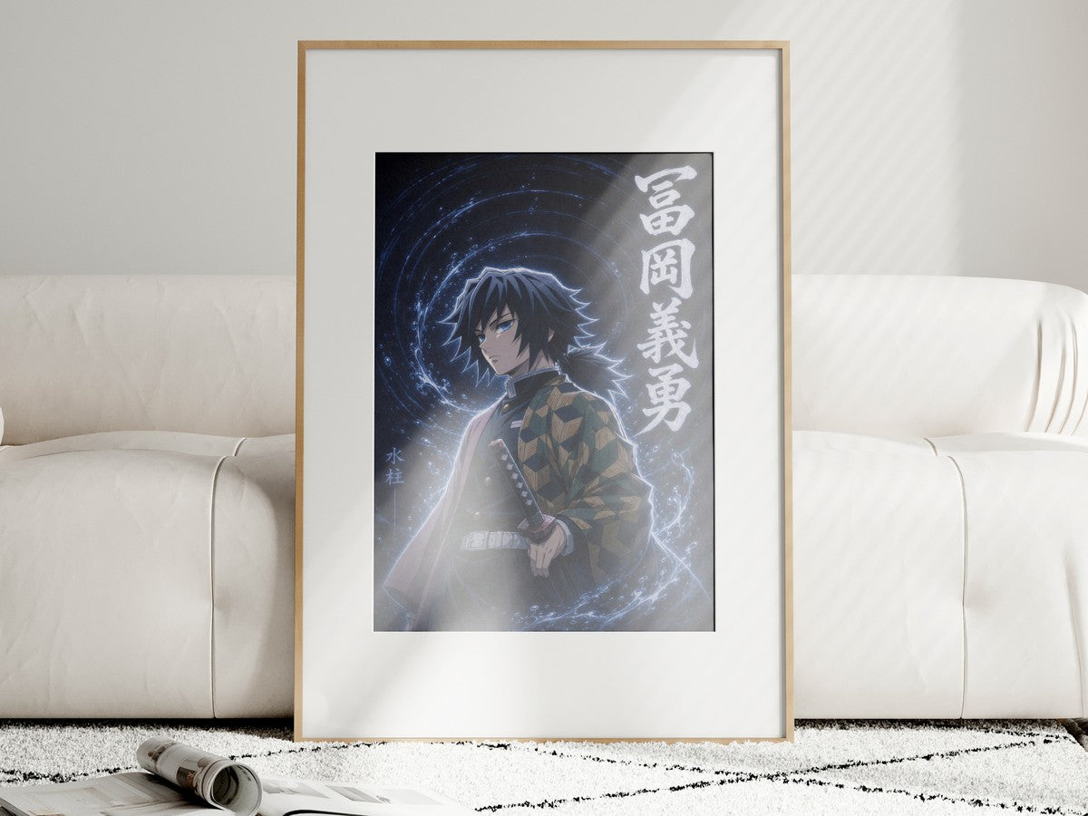 Demon Slayer Hm02 Giyu Electric Stillness Anime Poster