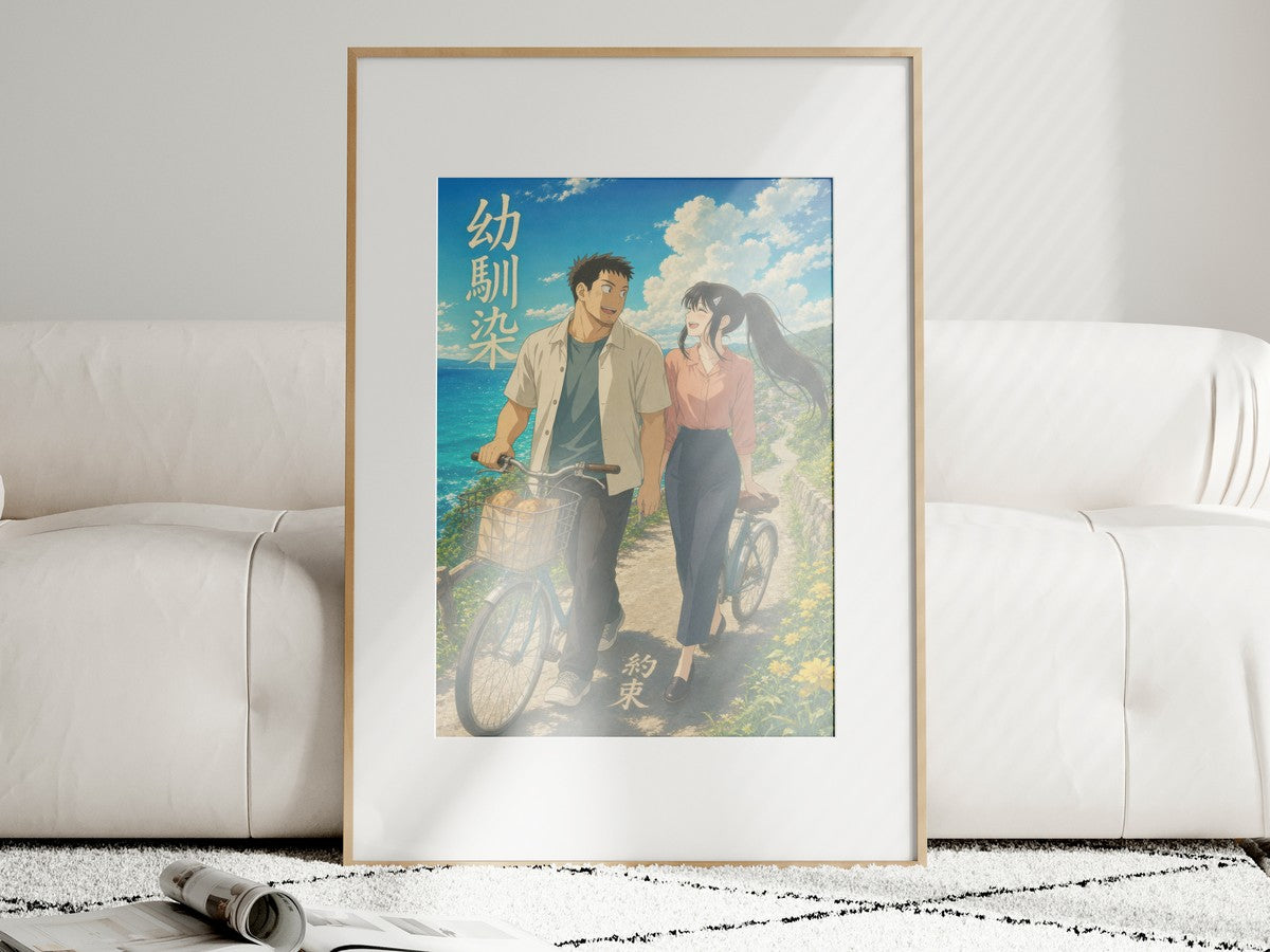 Kaiju No. 8 Kj8 R09 Kafka Mina Seaside Bicycle Miyazaki Anime Poster