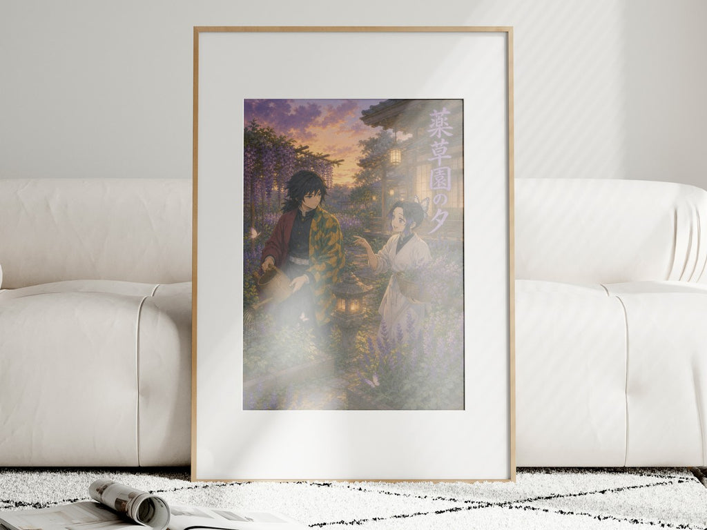 Demon Slayer Giyu Shinobu Ghibli Herb Garden Anime Poster