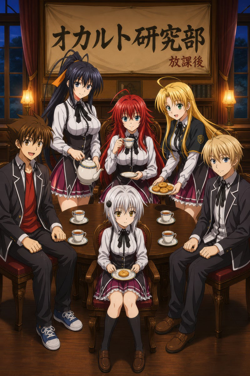 High School DxD P11 Occult Club Tea Anime Poster