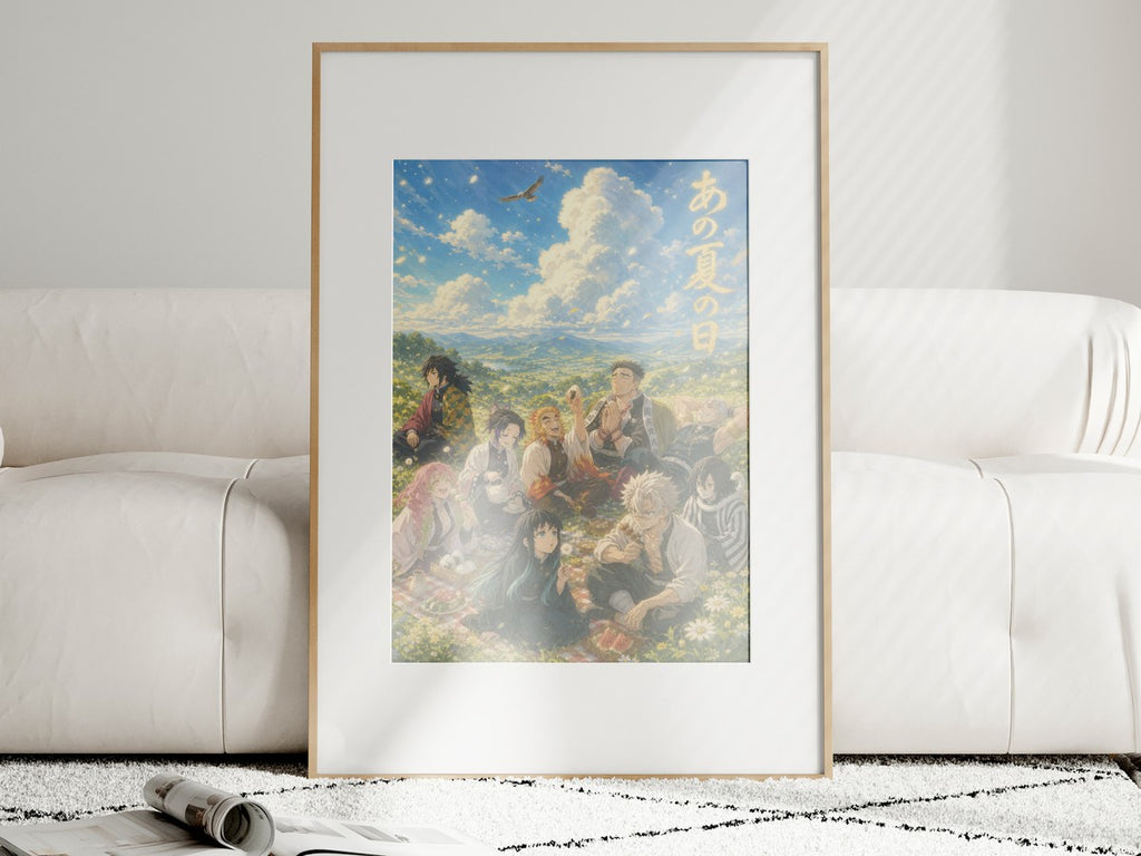 Demon Slayer Nine Hashira Dreamy Summer Picnic Anime Poster