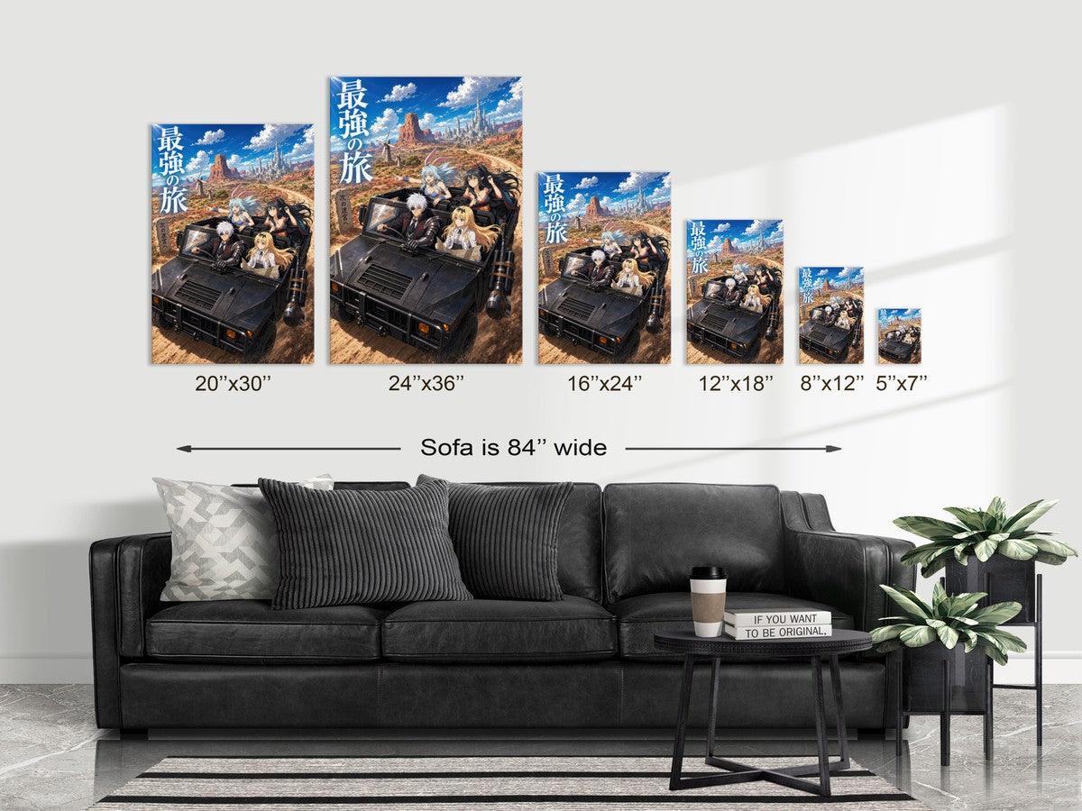Arifureta Hajime Humvee Desert Road Adventure Anime Poster