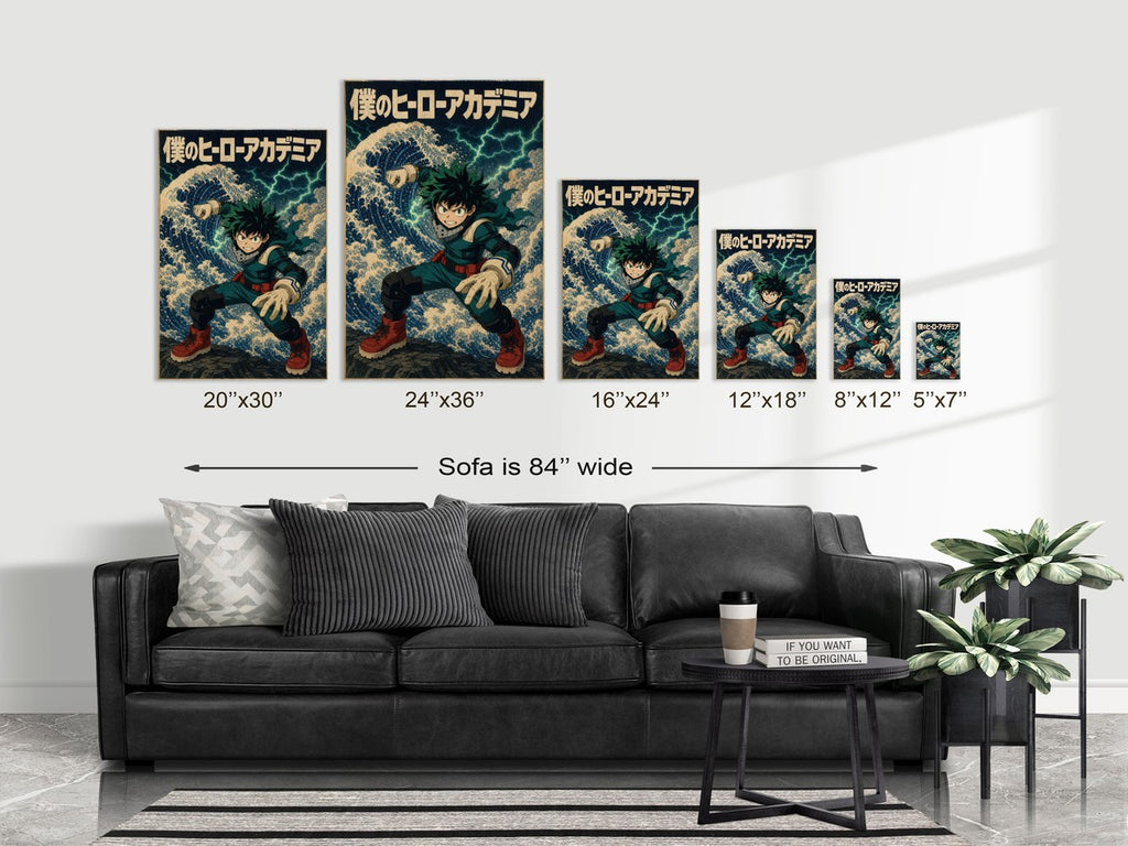 My Hero Academia G8 Deku Ukiyoe Smash Anime Poster