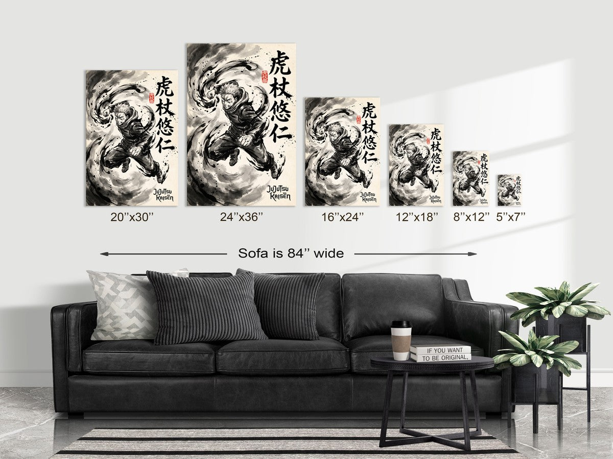 Jujutsu Kaisen Yuji Itadori Black Flash Anime Poster