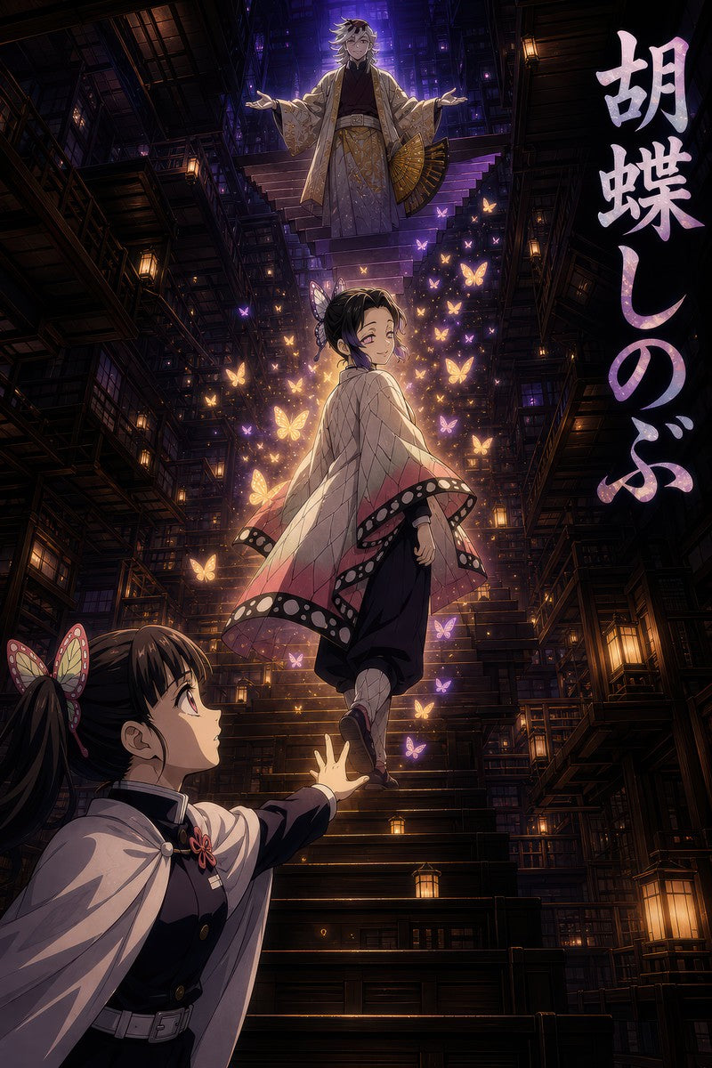 Demon Slayer Shinobu Farewell Butterfly Vertical Anime Poster