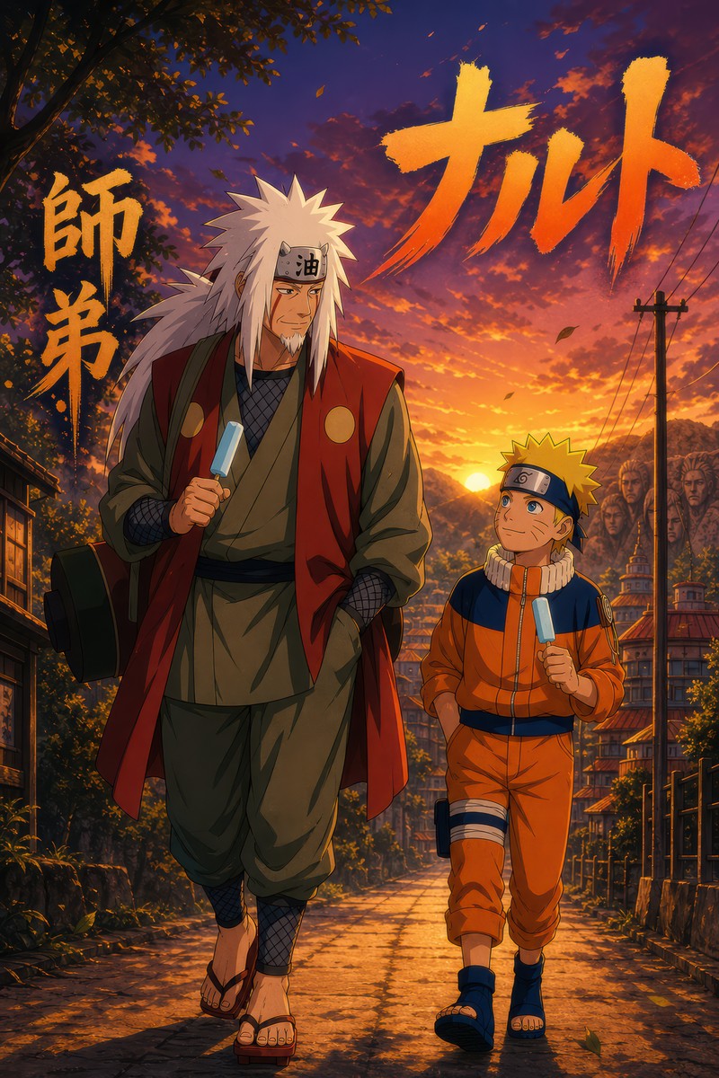 Naruto Nr05 Jiraiya Naruto Popsicles Anime Poster