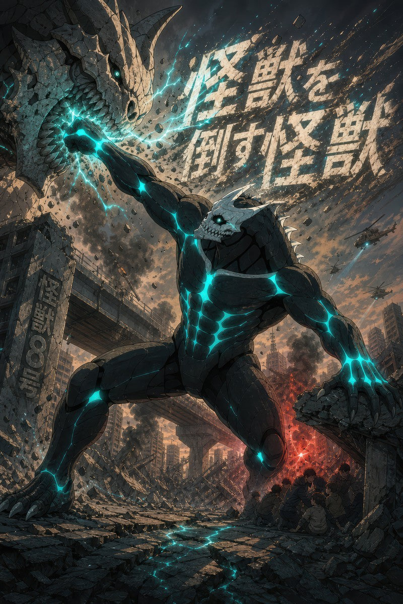 Kaiju No. 8 Kj8 C04 Kaiju8 Hero Monster Rescue Anime Key Art Anime Poster