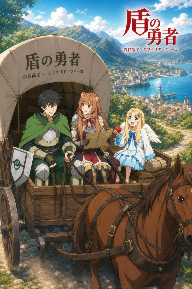 The Rising of the Shield Hero Traveling Merchant Wagon Adventure Anime Poster