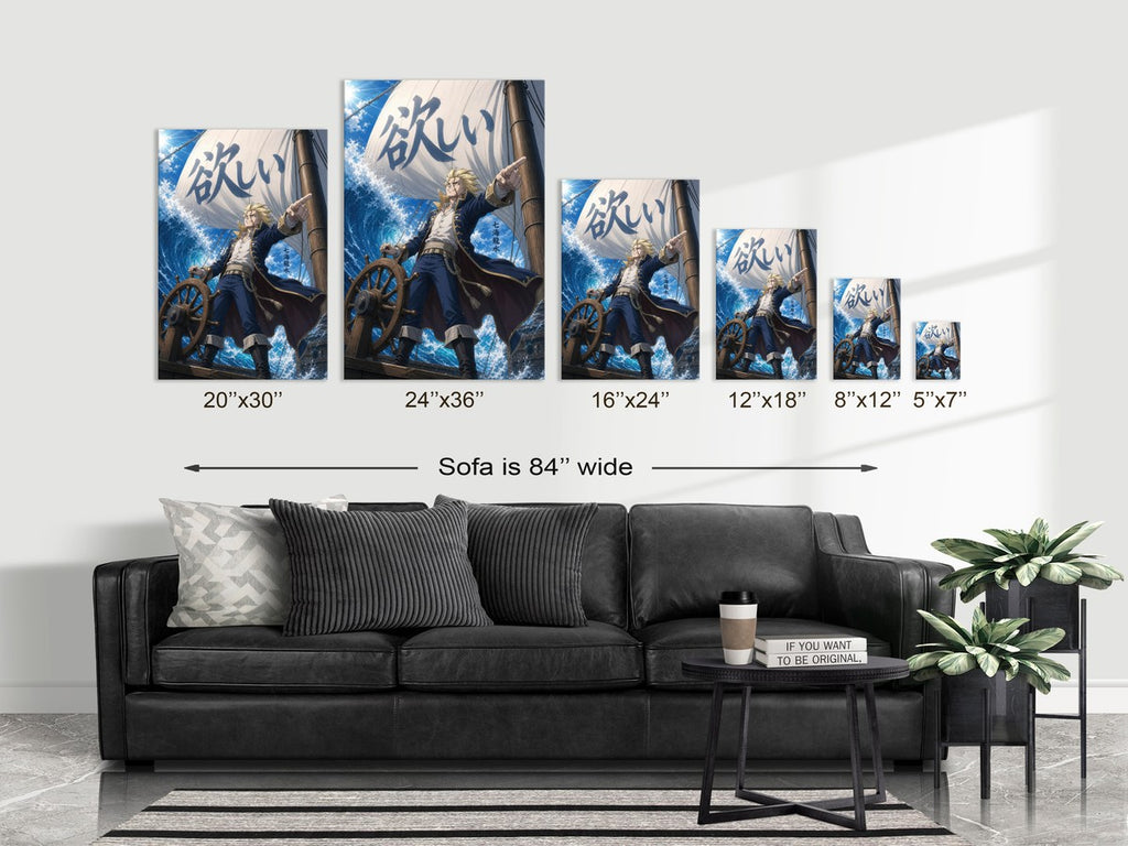 Poster on sofa