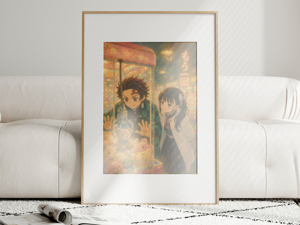 Demon Slayer Tanjiro Kanao Dreamy Arcade Crane Anime Poster