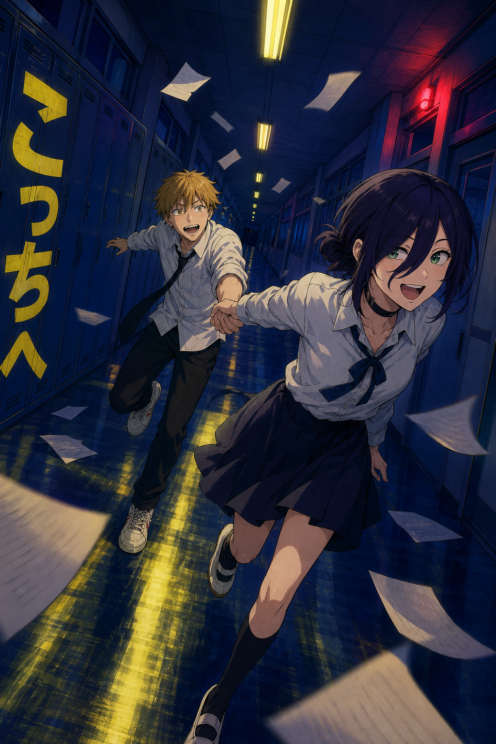 HEDESYNS90:chainsaw-man-denji-reze-night-school-chase-kinetic-anime-film-one-sheet-gpt-image-2-pixazo-medium-v01:original