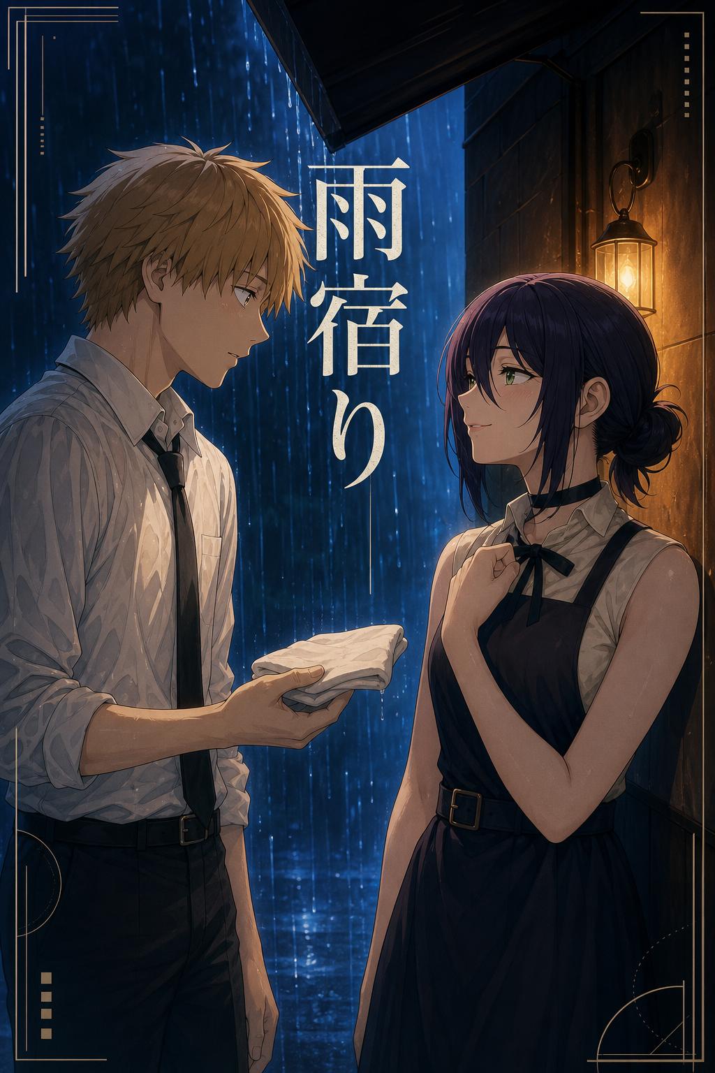HEDESYNS90:chainsaw-man-denji-reze-rain-shelter-v2-romantic-blue-rain-cinema-poster-without-english-gpt-image-2-pixazo-medium-v01:original