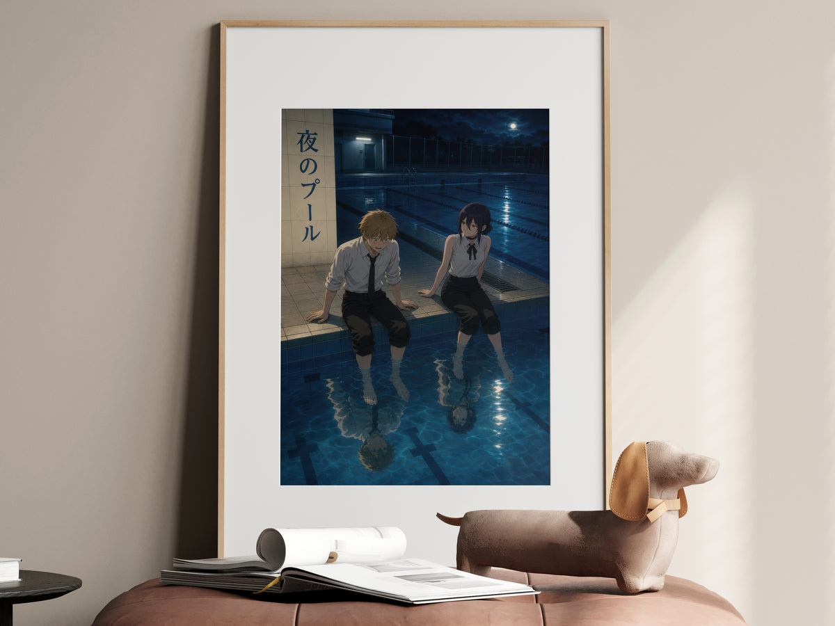 HEDESYNS90:chainsaw-man-denji-reze-school-pool-reflections-cinematic-cobalt-night-pool-gpt-image-2-pixazo-medium-v01:hero
